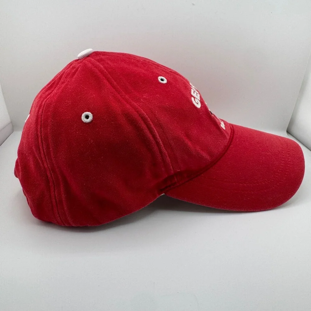 SPL 28 Georgia Bulldogs Hat Mens OSFA Red Good Embroidered Adjustable Cap